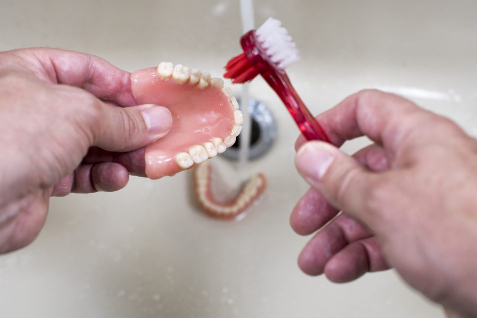 caring for dentures